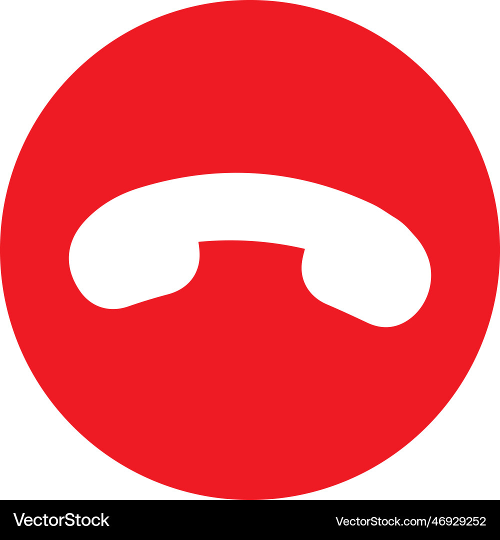 Red decline call icon phone button Red decline call icon phone button vector image