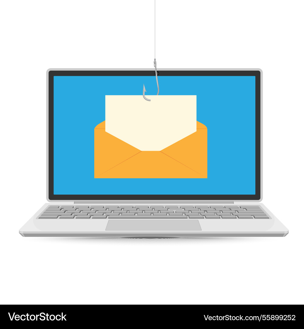 Spam email warning message notification alert Spam email warning message notification alert Vector Image