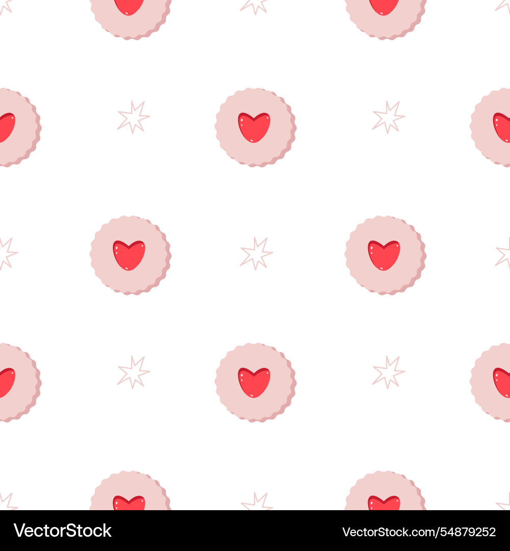 Star pattern cookies on a white background Vector Image