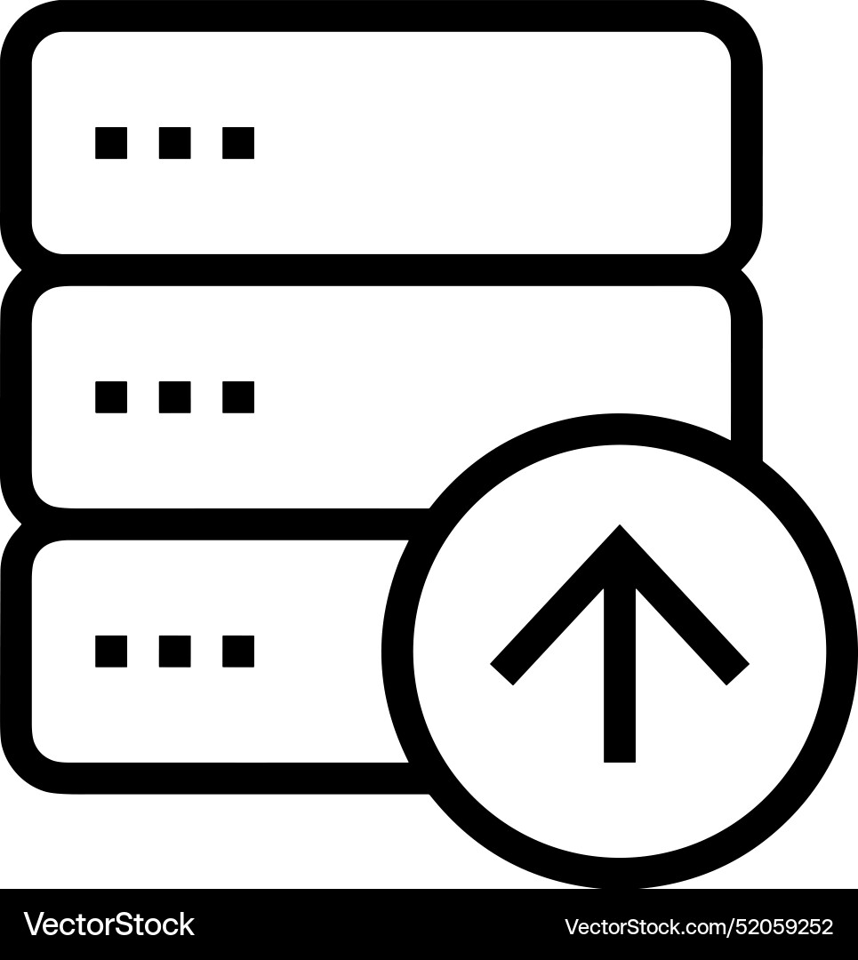 Upload outline icon symbol image Vector Image