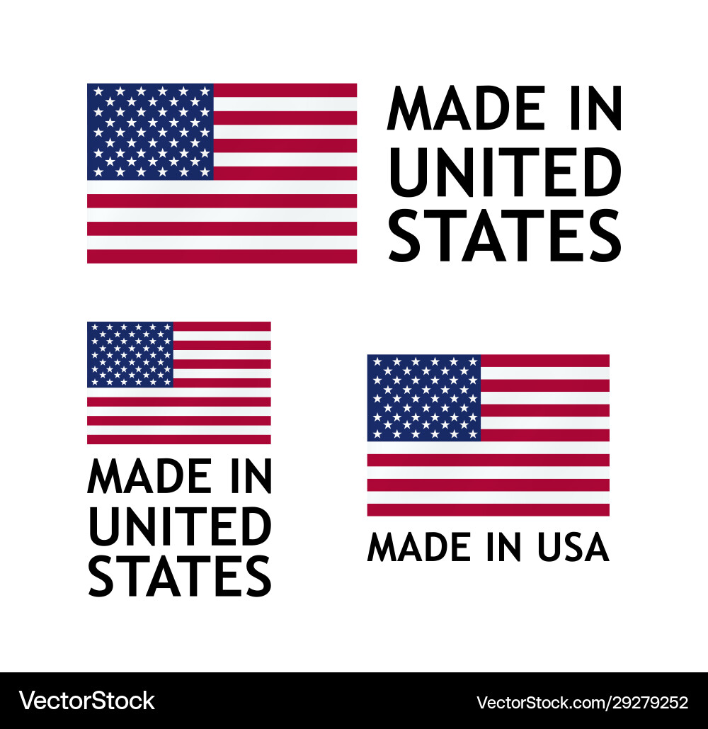 USA Flag Label Tag Template vector image
