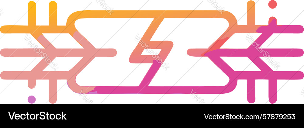 Abstract energy flow dynamic power connection Vector Image