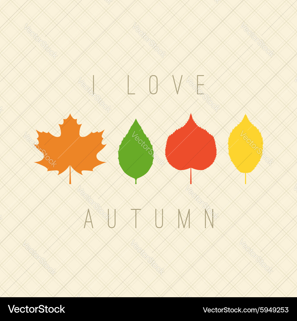 Autumn card Royalty Free Vector Image - VectorStock