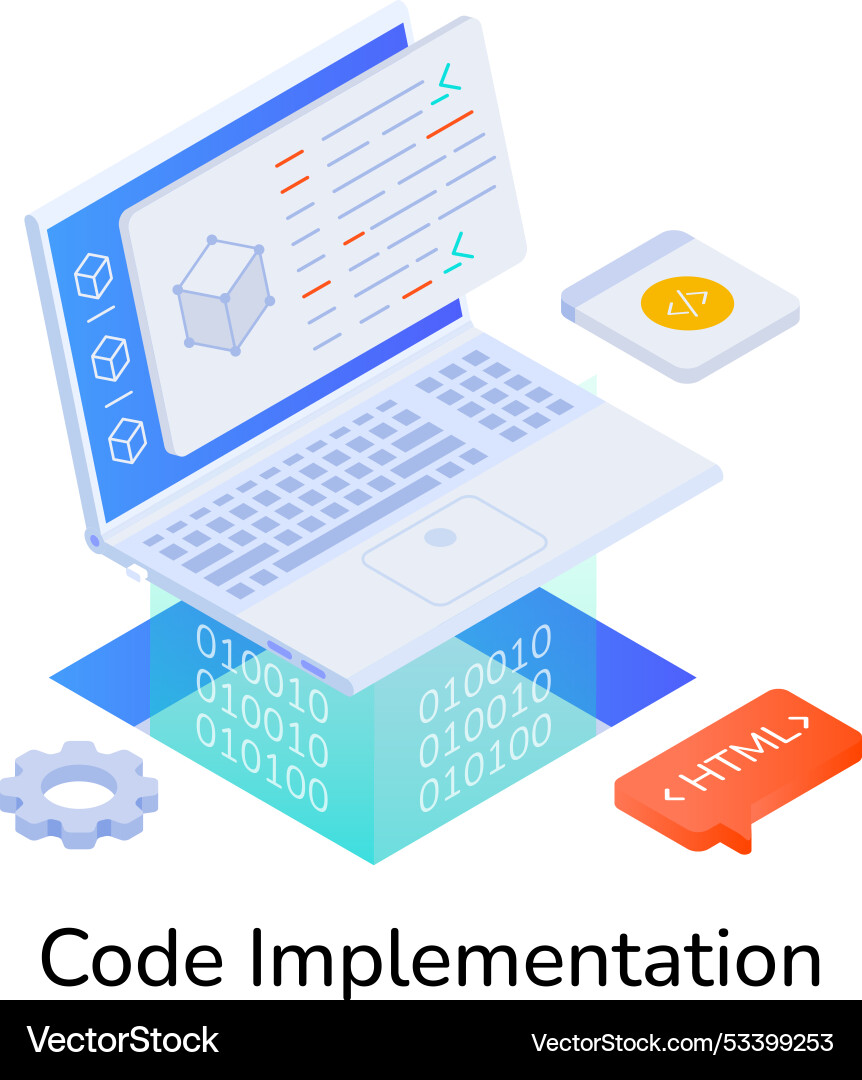 Basic rgbcode implementation icon designed in isom Vector Image