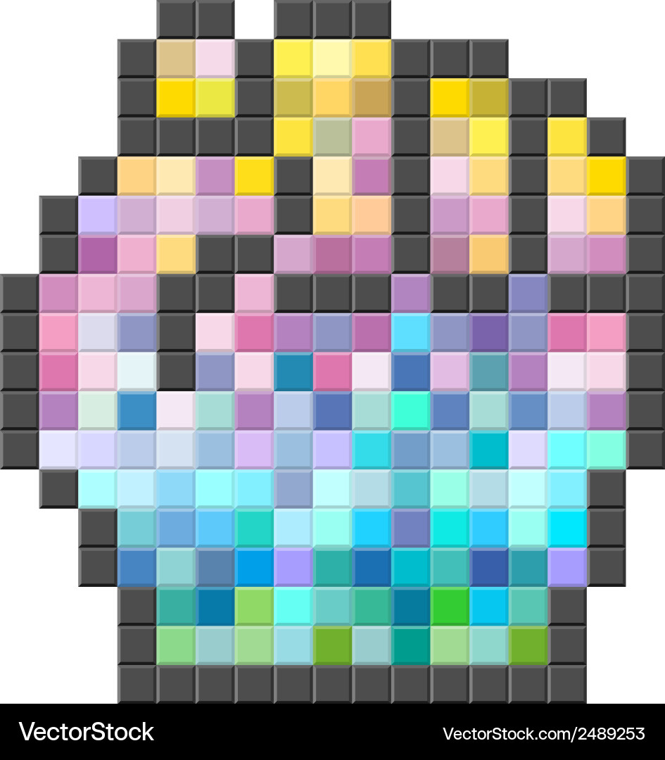 Colorful pixelated computer cursor Vector Image