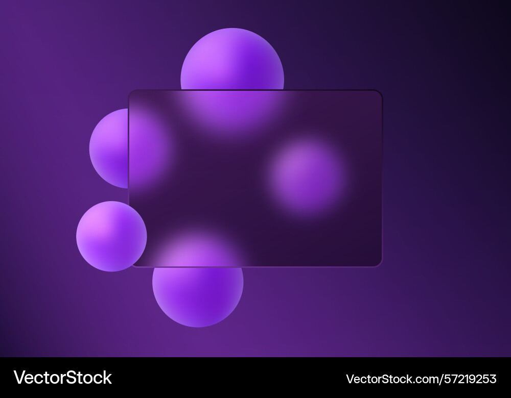Modern glass morphism ui style with soft violet Modern glass morphism ui style with soft violet vector image