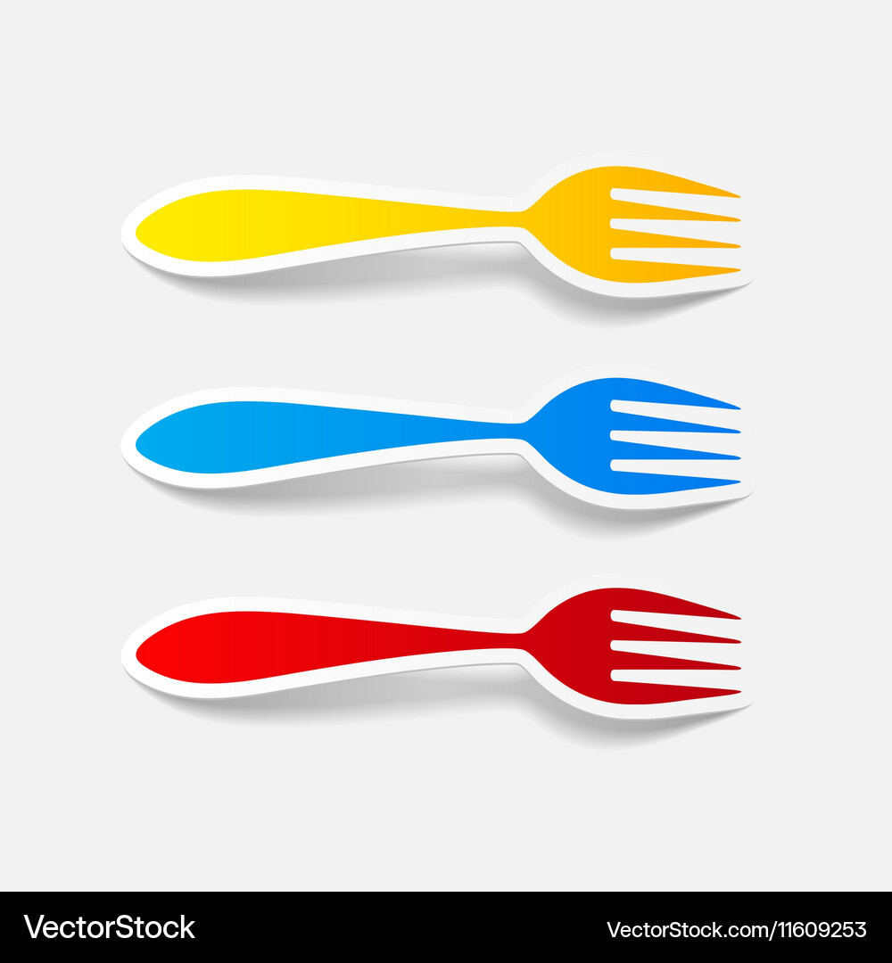 Realistic design element fork Vector Image