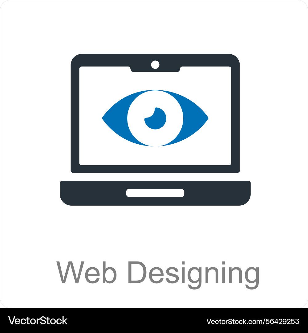 Web designing and element icon concept Vector Image