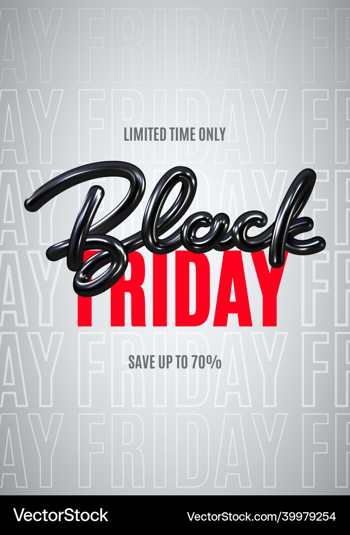 Black friday sale banner template vector image