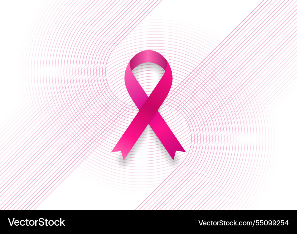 Brustkrebs Bewusstsein Monat rosa Bandbänder Brustkrebs Bewusstsein Monat rosa Bandbänder vektorbild