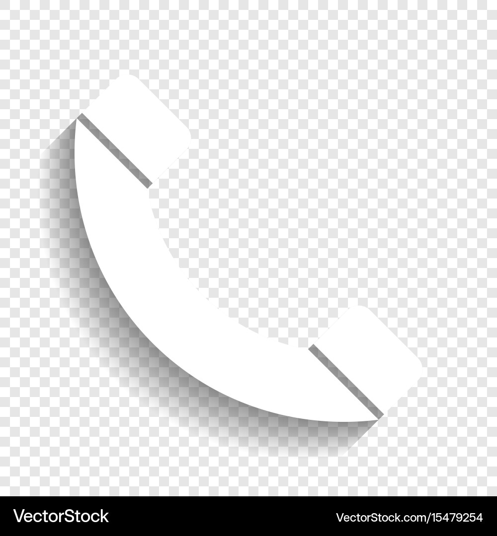 Phone sign white icon Royalty Free Vector Image