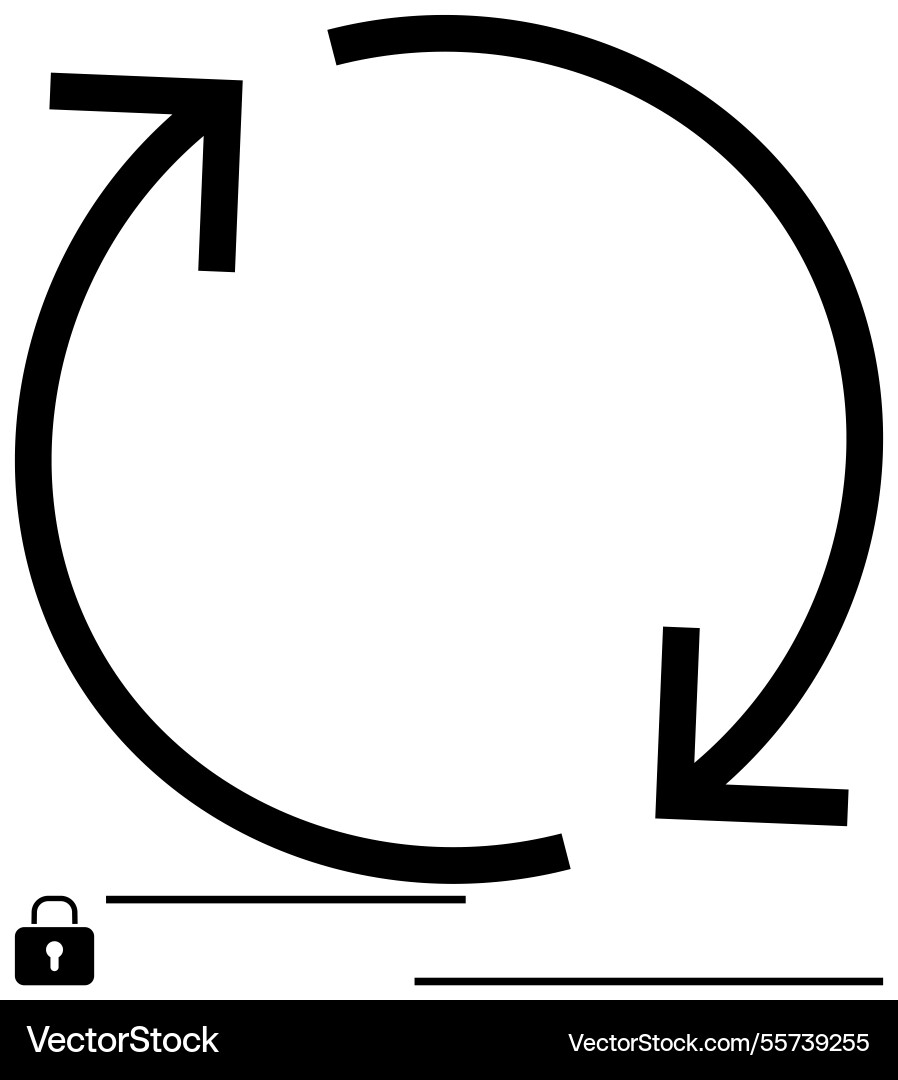 Circular arrows indicating continuous process Circular arrows indicating continuous process vector image
