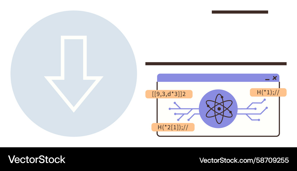 Data Processing & Digital Science Vector Image