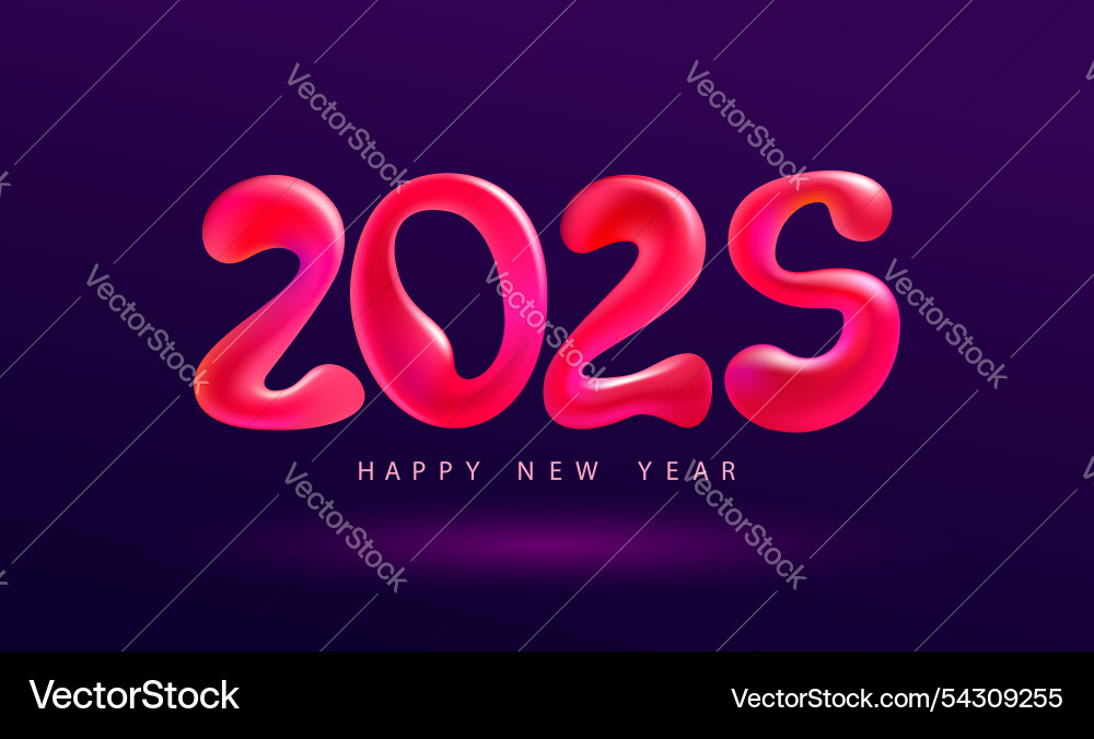 New years 2025 red liquid numbers on dark New years 2025 red liquid numbers on dark vector image
