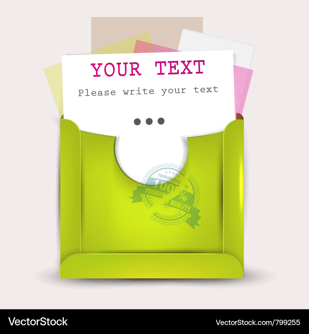 Paper Sheets and Envelopes vector image