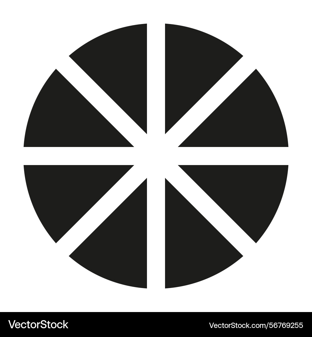 Pie chart template segmented sectors Pie chart template segmented sectors vector image