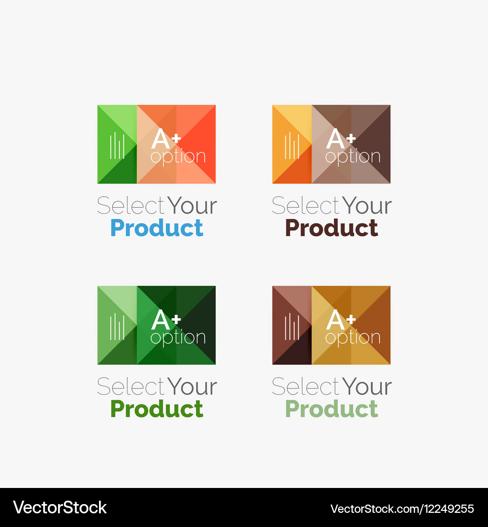 Set of square abstract background templates Vector Image