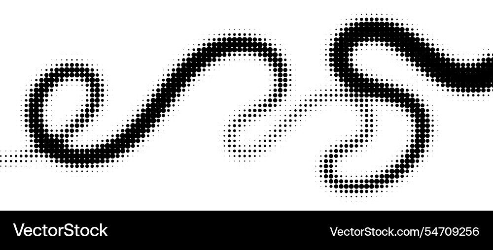 Abstract halftone pattern of flowing curves Abstract halftone pattern of flowing curves vector image
