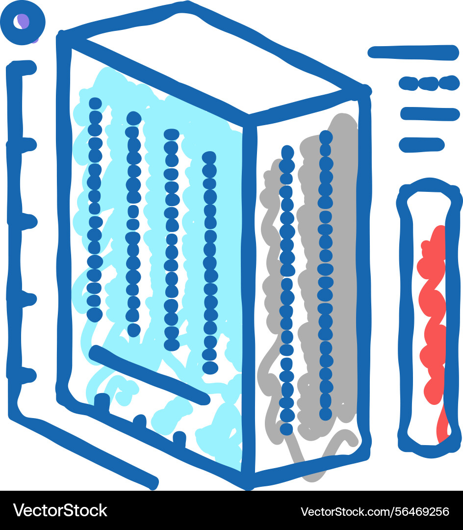 Building construction sizes modeling icon doodle Building construction sizes modeling icon doodle vector image