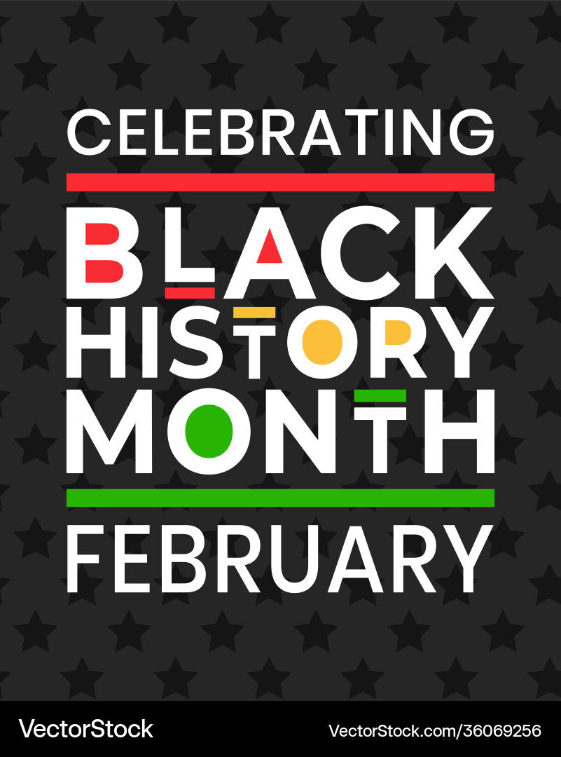 Celebrating black history month february banner vector image