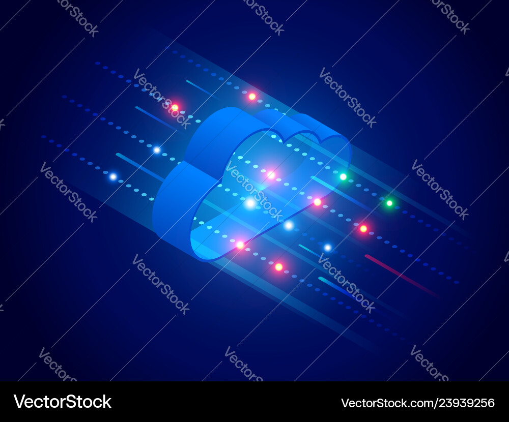 Cloud Technology & Networking vector image