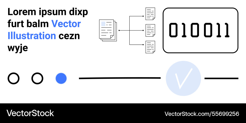 Digital data and information processing Vector Image