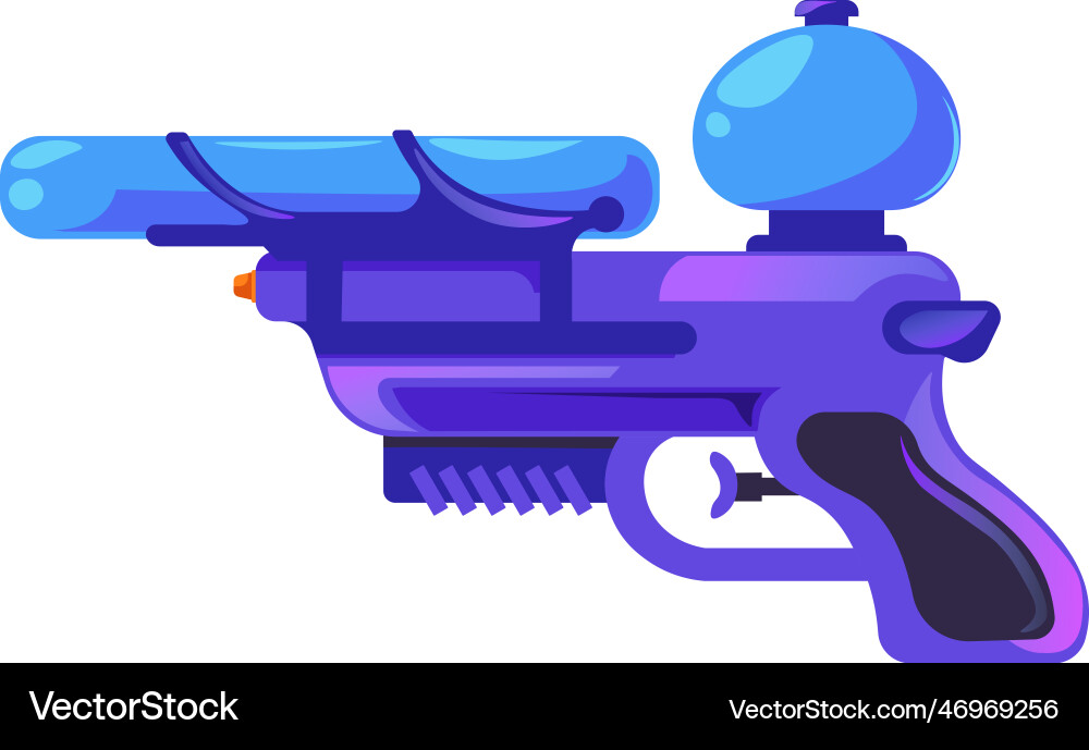 Plastic water gun or pistol summer plaything Plastic water gun or pistol summer plaything vector image