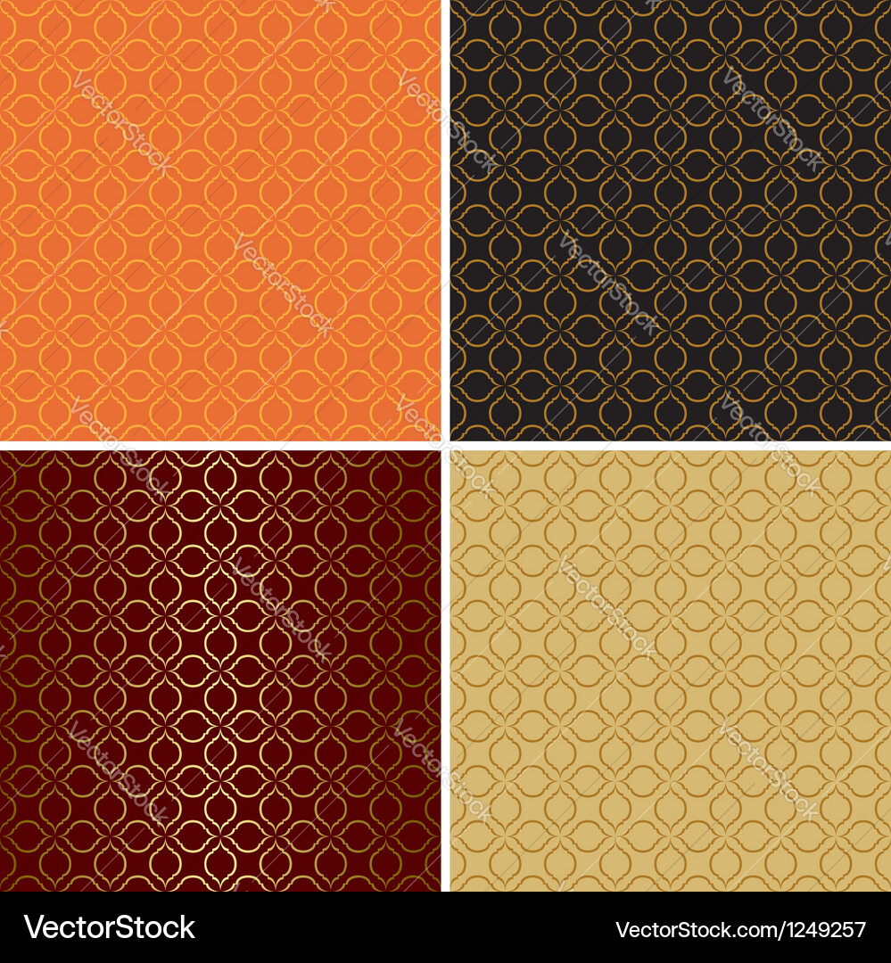 Dark and light seamless patterns - set Vector Image
