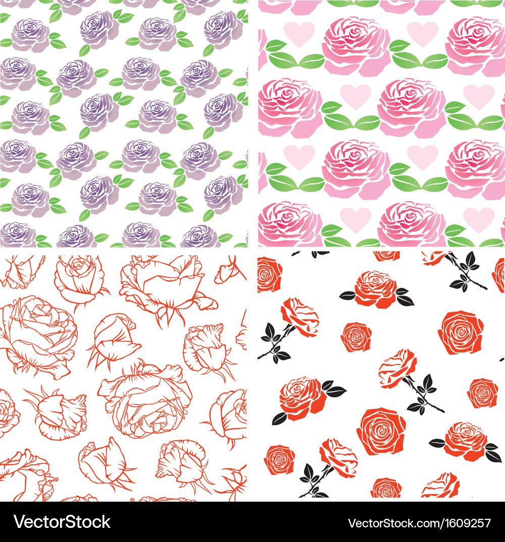 Seamless Rose Pattern vector image
