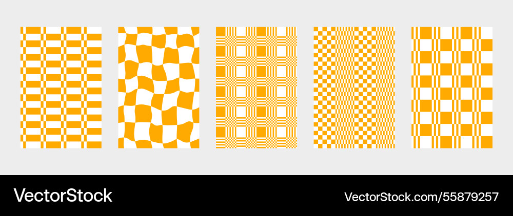 Yellow color retro checkered pattern abstract Vector Image