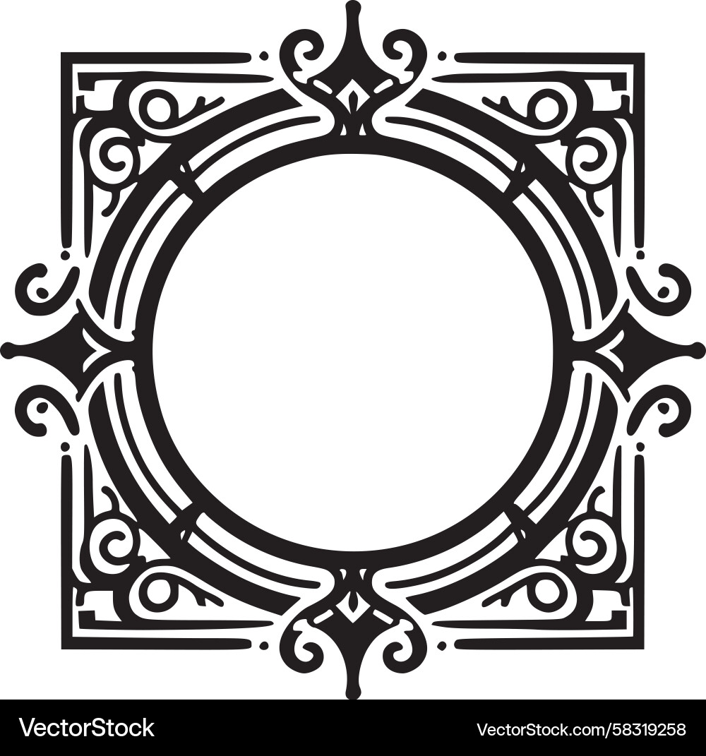 Elegant Scroll Frame Vector Image