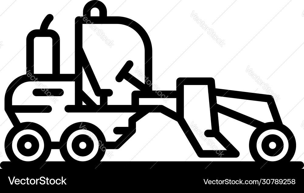 Heavy grader machine icon outline style Heavy grader machine icon outline style vector image