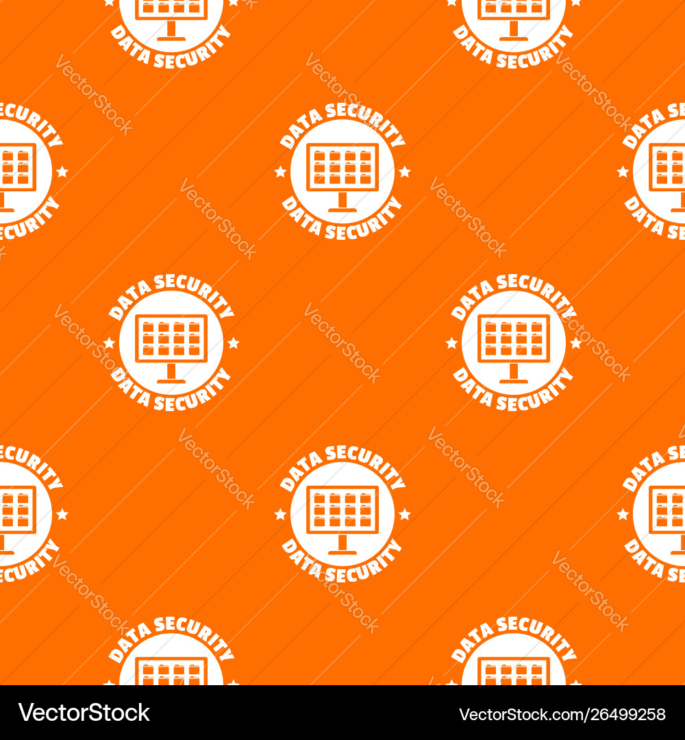 Pc data security pattern orange Pc data security pattern orange vector image