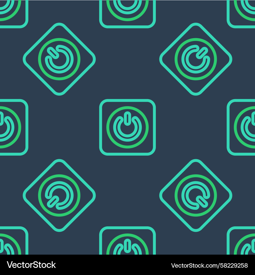 Power Button Icon - Seamless Pattern Vector Image