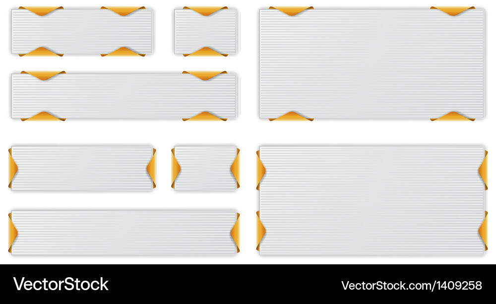 Set of 8 trendy buttons with handles templates Vector Image