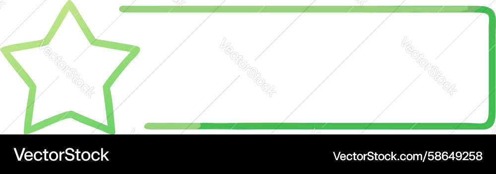 Star accent rectangle frame design generative ai Vector Image