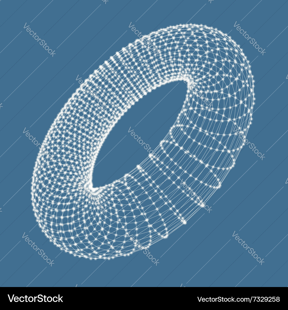 Torus connection structure 3d Vector Image