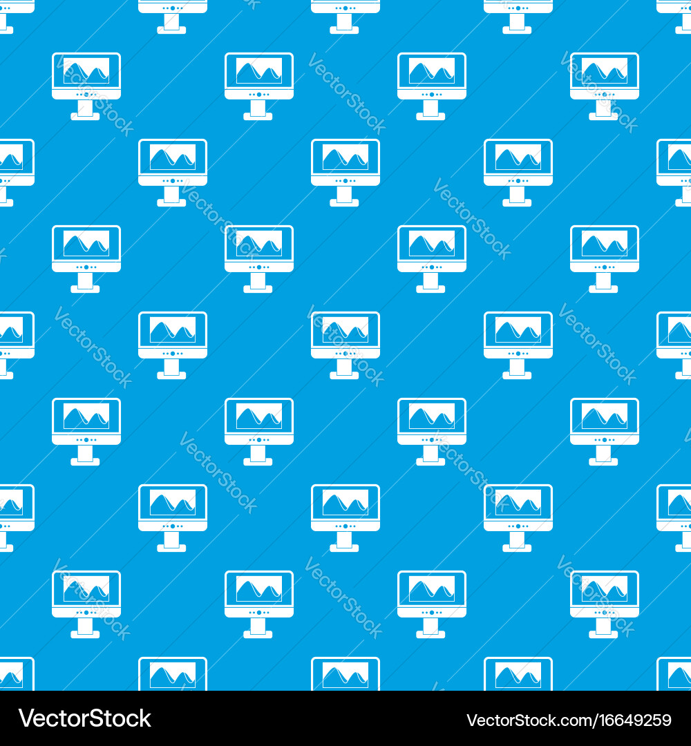 Computer monitor with photo on screen pattern vector image