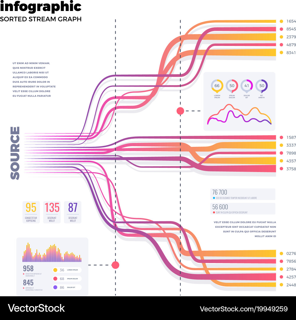 Data Network Technology Flow vector image