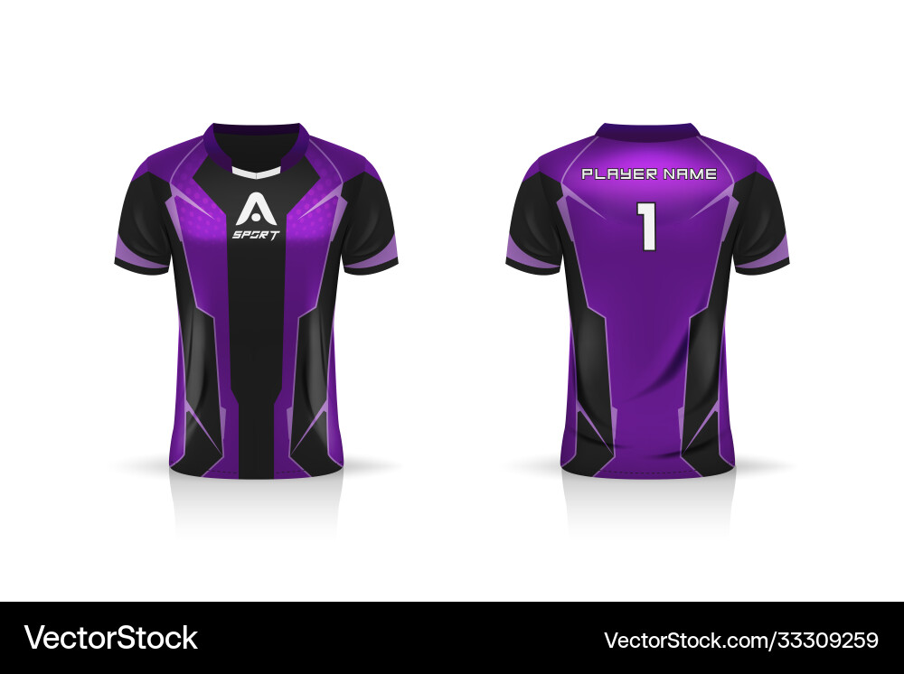 Esport Gaming T-Shirt Mockup Vektorbild