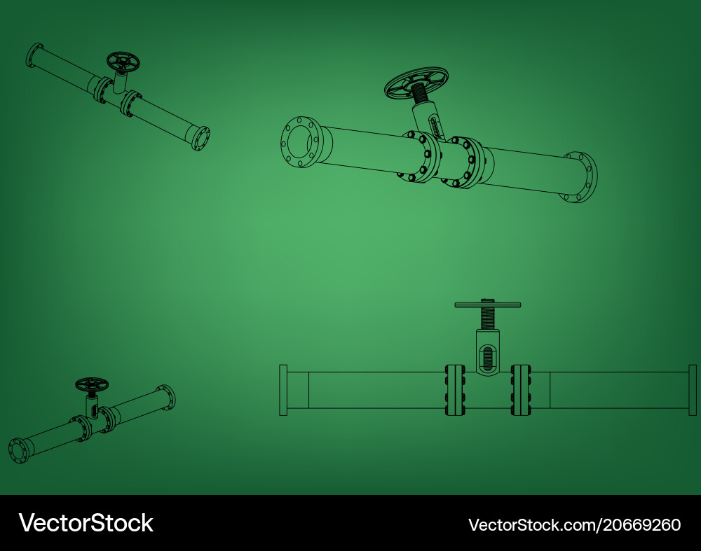 3d model of an pipeline 3d model of an pipeline vector image