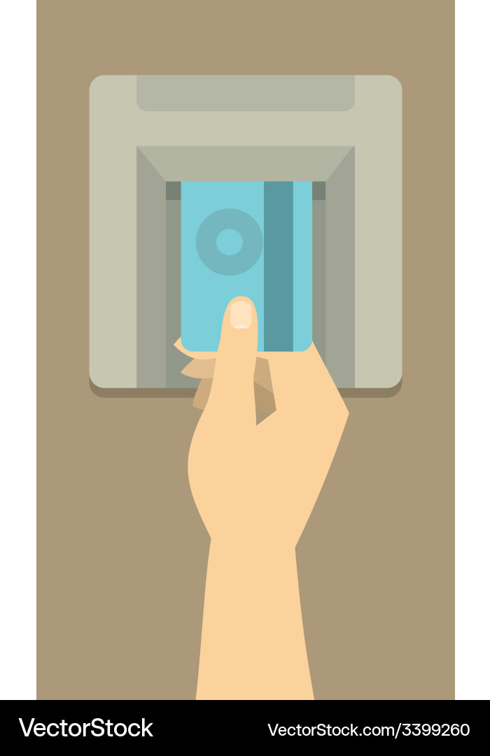 ATM Card Insertion vector image
