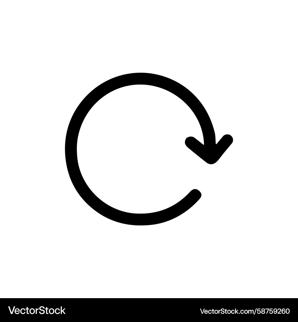 Circular Refresh Arrow Icon Vector Image