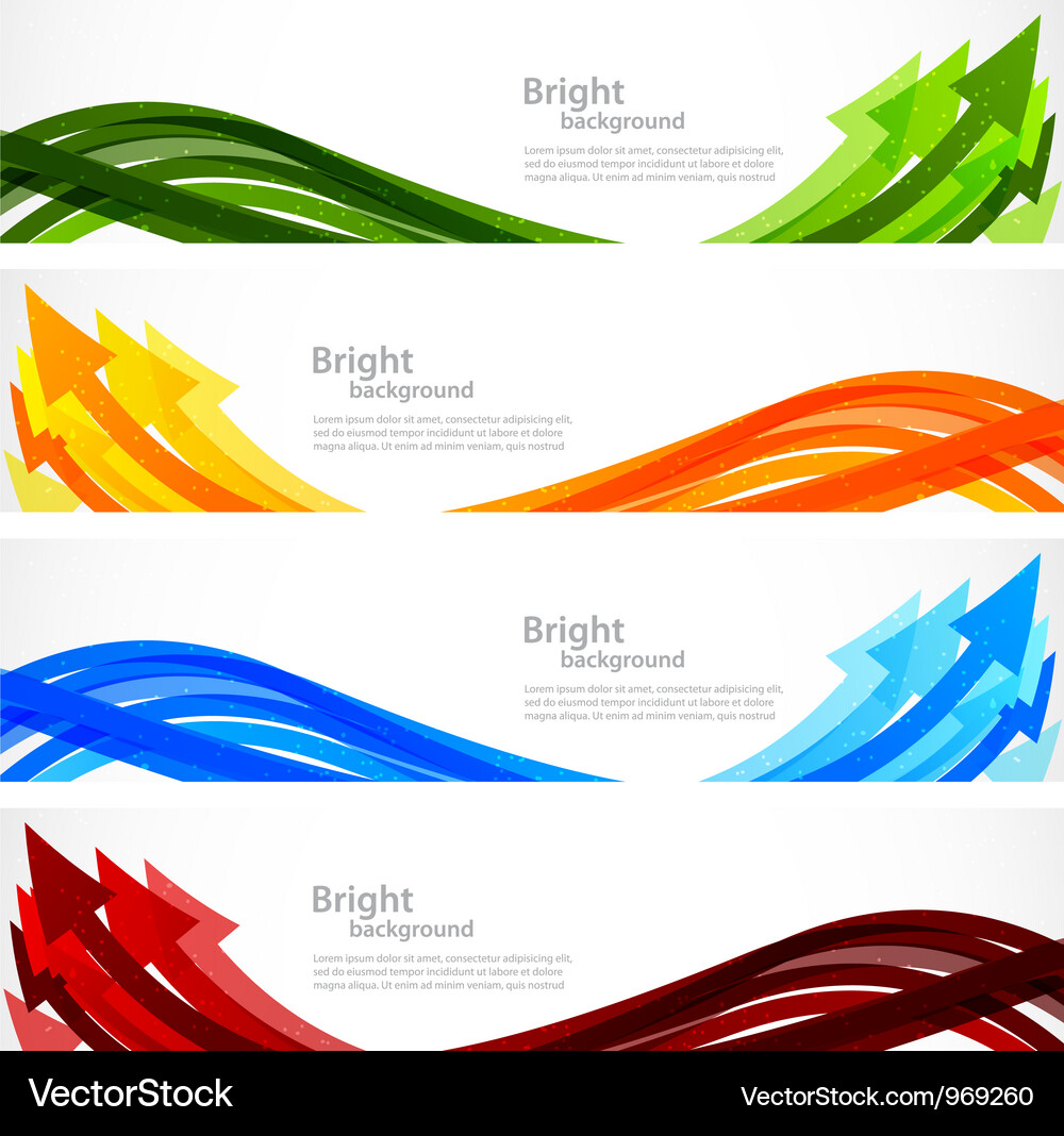 Dynamische Pfeil Banner Set Vektorbild