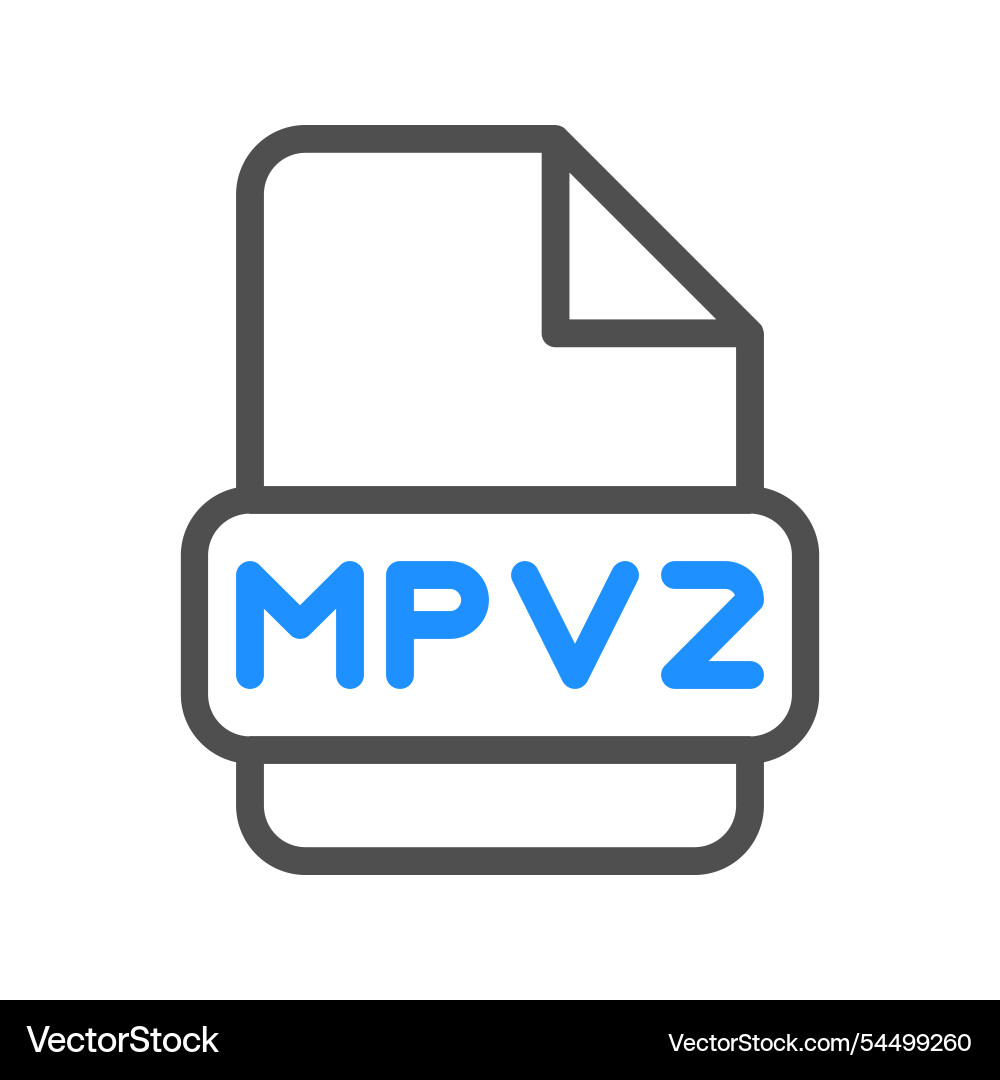 Mpv2 document files icon minimalist symbol Mpv2 document files icon minimalist symbol vector image
