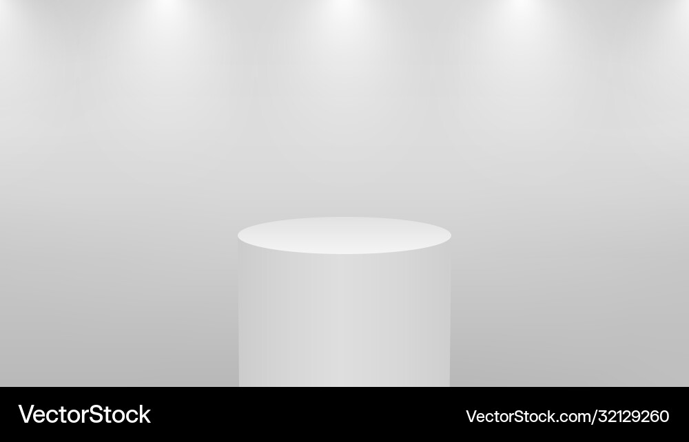 Realistisches 3d weißes Podium für Produktanzeige Realistisches 3d weißes Podium für Produktanzeige vektorbild