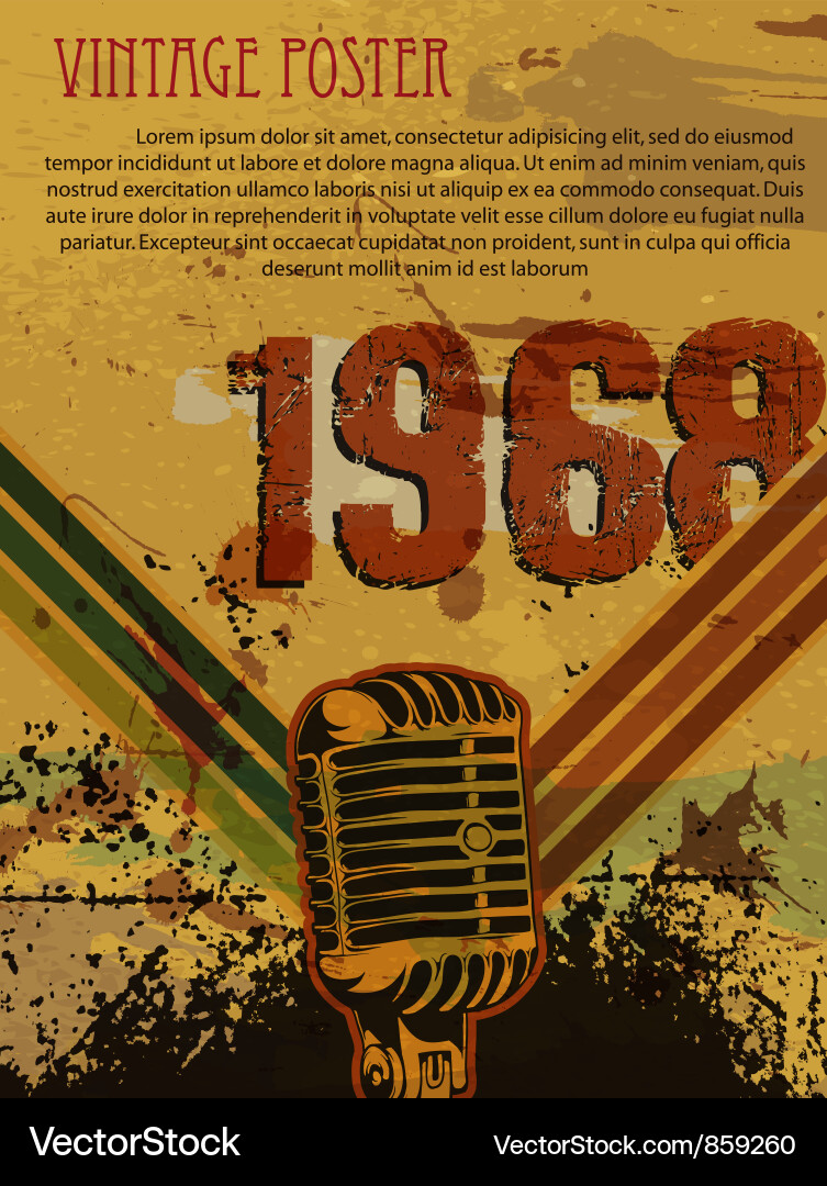 Retro Konzert Poster - Grunge Style Vektorbild