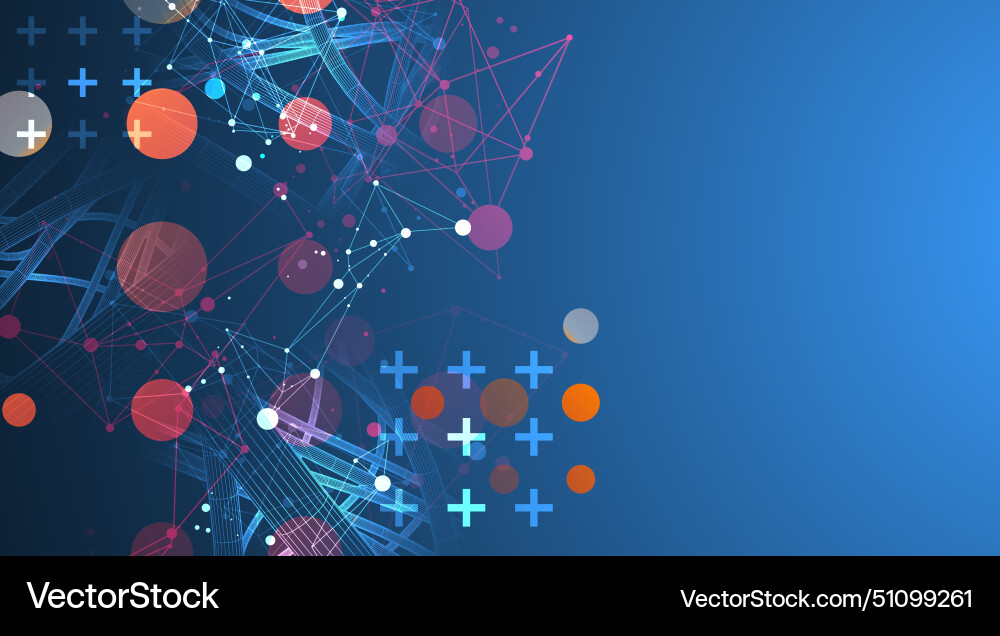Abstract background with a wireframe dynamic Vector Image