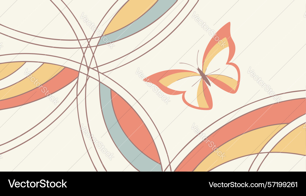 Abstract circular intersecting patterns design vector image