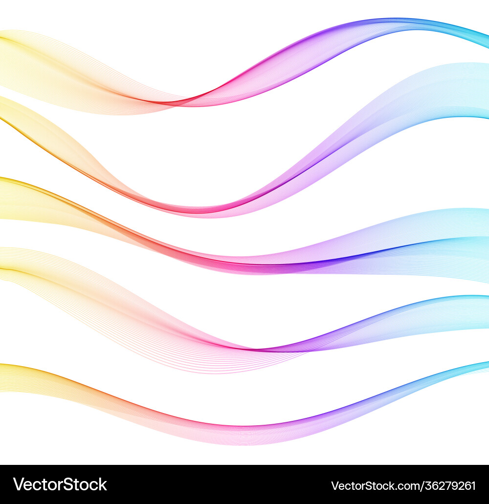 Abstract shiny color spectrum wave design element Abstract shiny color spectrum wave design element Vector Image